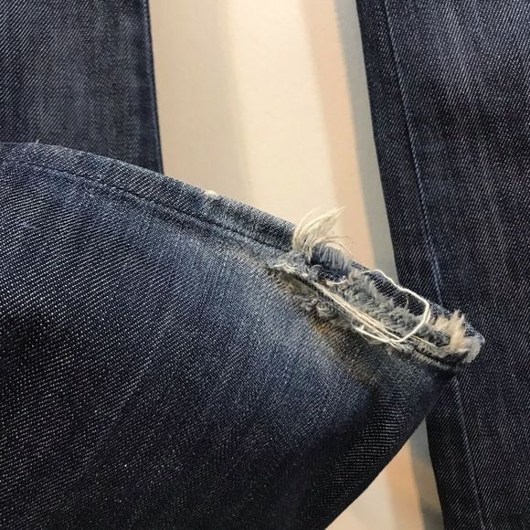 7 for all Mankind 'A' Pocket Blue Slight Stretch Bootcut Low Rise Jeans 6/28 - Picture 5 of 13